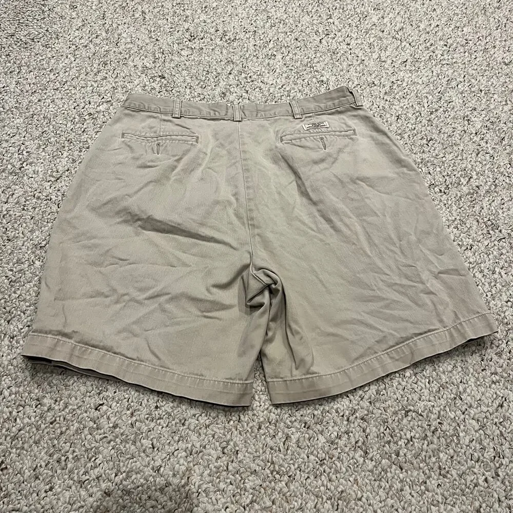 Polo Ralph Lauren Tyler Pleated Chino Shorts Mens 36 Preppy Cotton Casual
